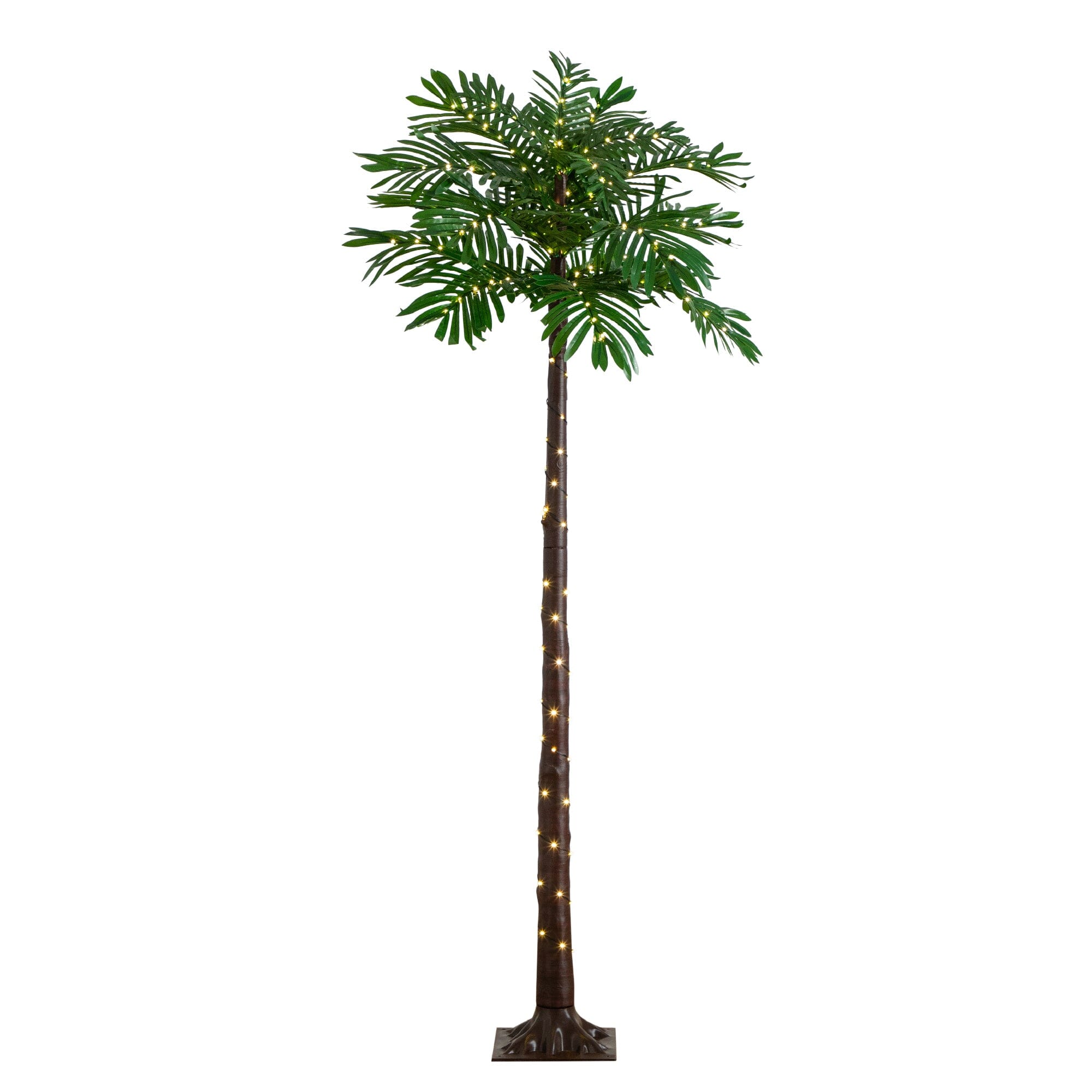 6' UV Resistant Lighted Artificial Palm Tree with 206 Warm White