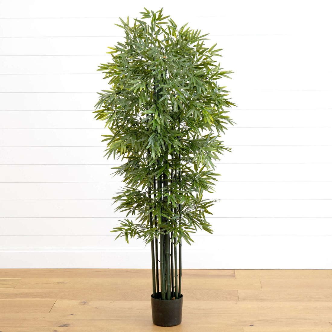 artificial bamboo plants for indoor decoration Nearly Natural 64 in. UV-Resistant Indoor/Outdoor Artificial Bamboo Tree with Green Trunks
