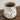 6.5” Floral Tuscan Ceramic Gray Scroll Planter