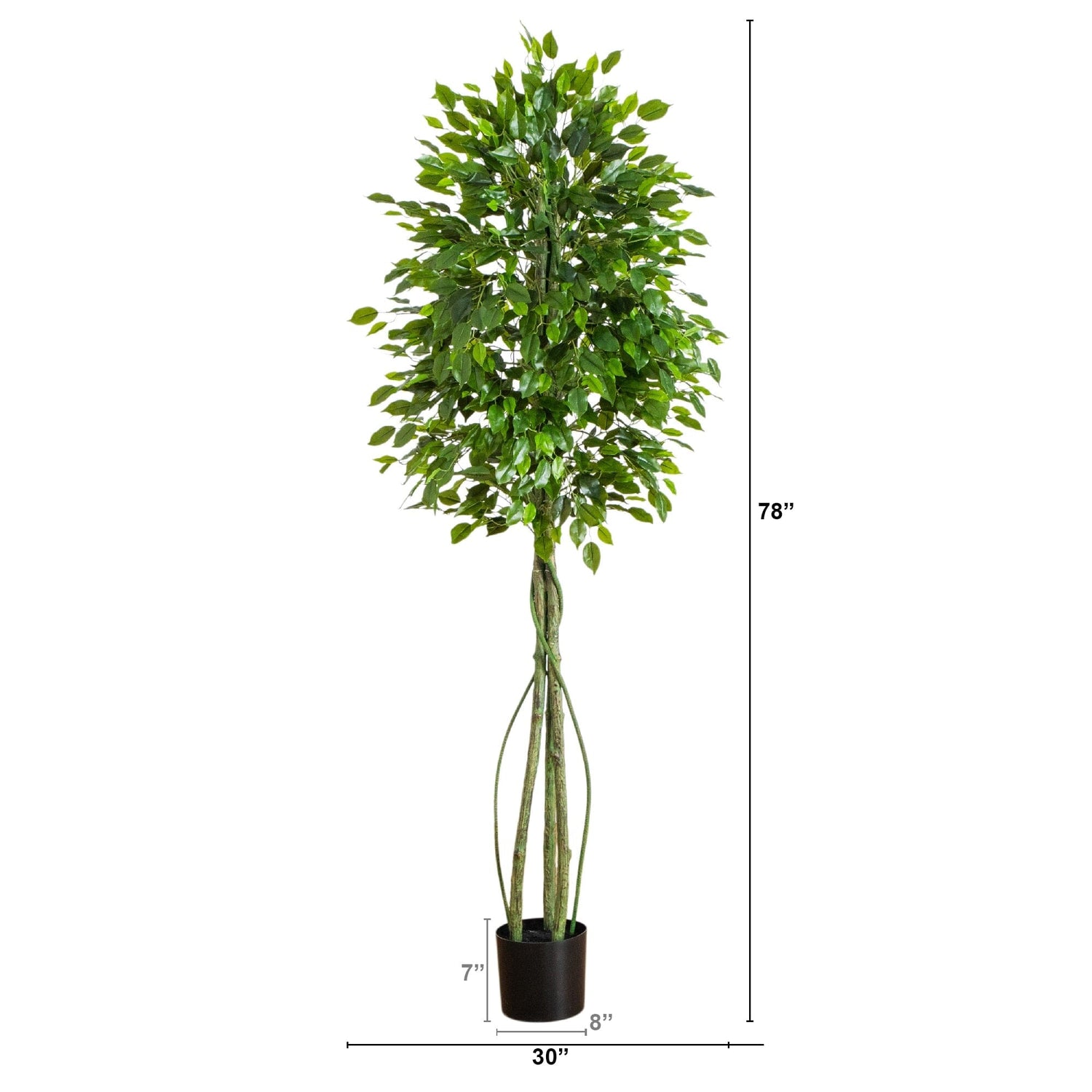 6.5' UV Resistant Artificial Ficus Tree (Indoor/Outdoor)