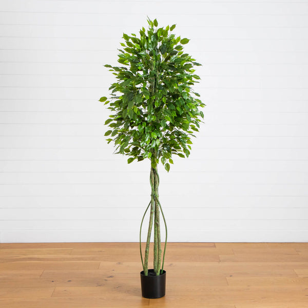 6.5' UV Resistant Artificial Ficus Tree (Indoor/Outdoor)