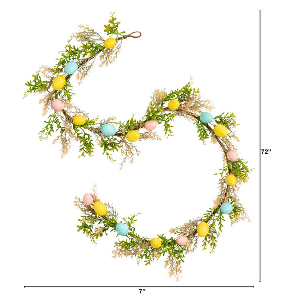 6' Artificial Easter Egg Garland