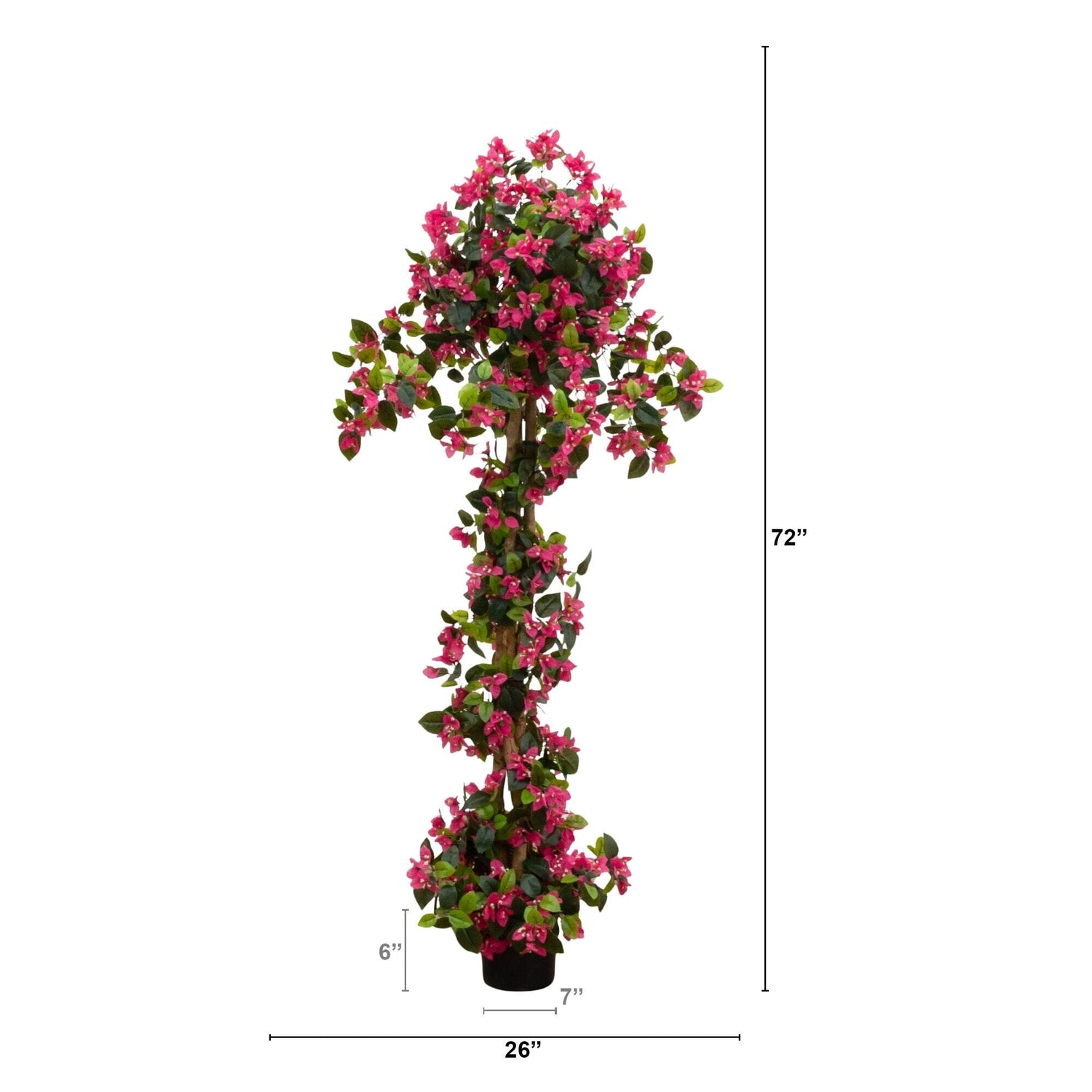 6' UV Resistant Artificial Spiral Bougainvillea Tree (Indoor/Outdoor)