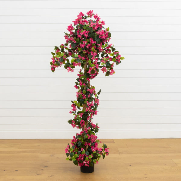 6' UV Resistant Artificial Spiral Bougainvillea Tree (Indoor/Outdoor)