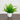 7” Artificial Fern in White Round Pot - Set of 3