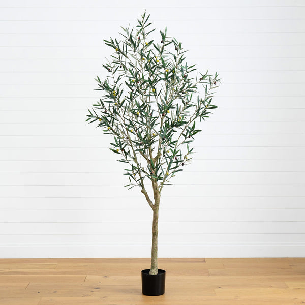 7' Artificial Greco Olive Tree