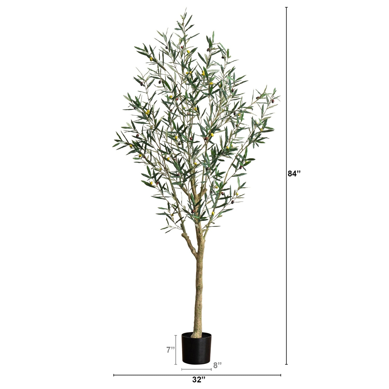 7' Artificial Greco Olive Tree