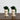 7” Artificial Halloween Succulent Garden in Skull Planter - Set of 2