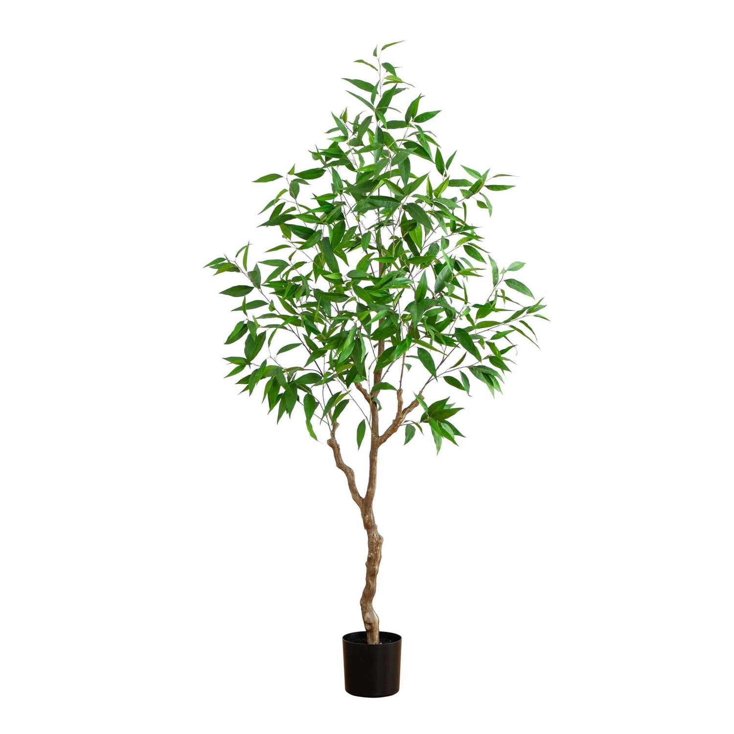 7' Artificial Long Leaf Greco Eucalyptus Tree with Real Touch Leaves