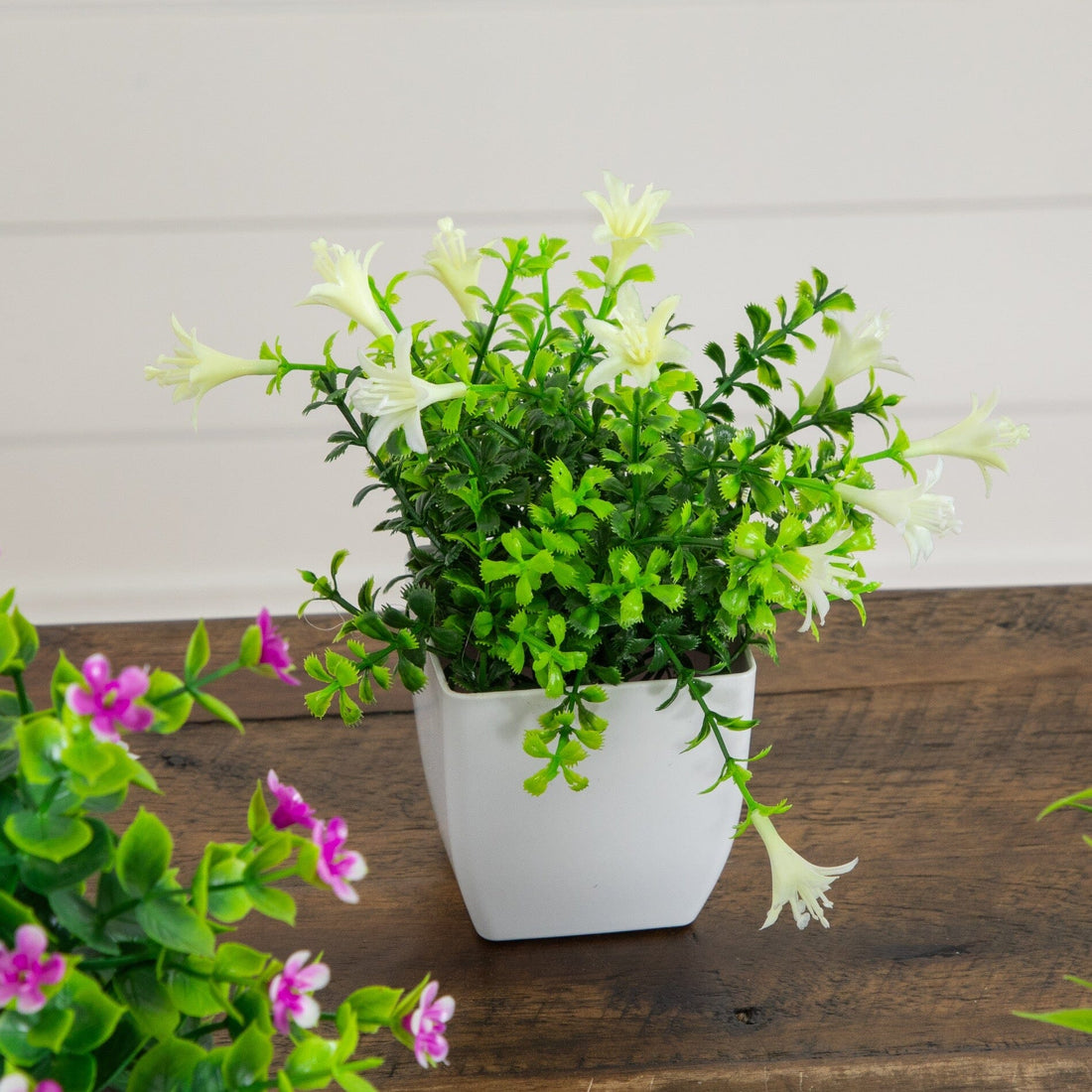 little potted plants 7” Artificial Mini Flowering Potted Plants