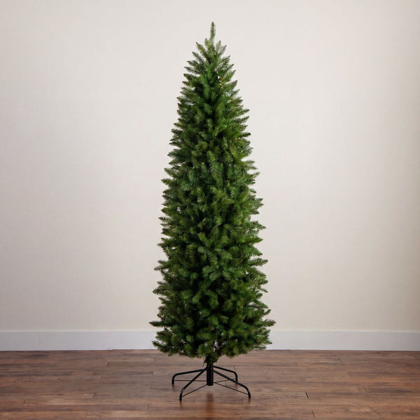 7’ Artificial Slim Green Mountain Pine Christmas Tree