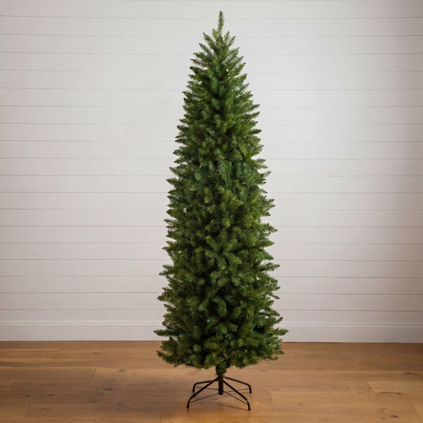 7’ Artificial Slim Green Mountain Pine Christmas Tree