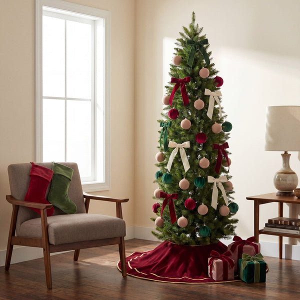 7’ Artificial Slim Green Mountain Pine Christmas Tree