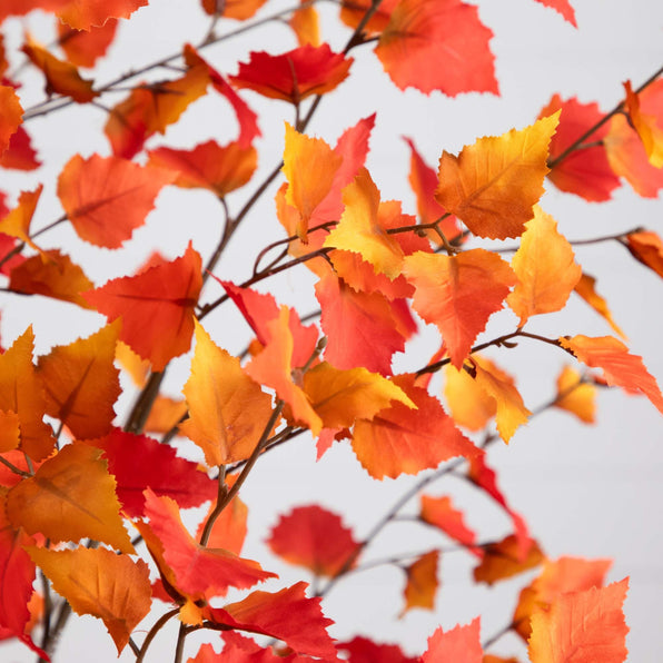 7’ Autumn Birch Artificial Fall Tree