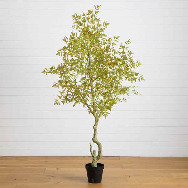 7' Autumn Nandina Artificial Fall Tree