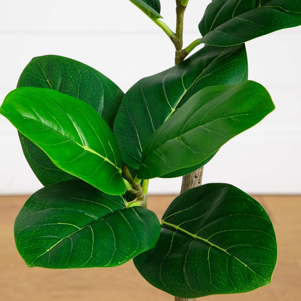 7' Artificial Curved Trunk Audrey Ficus Tree