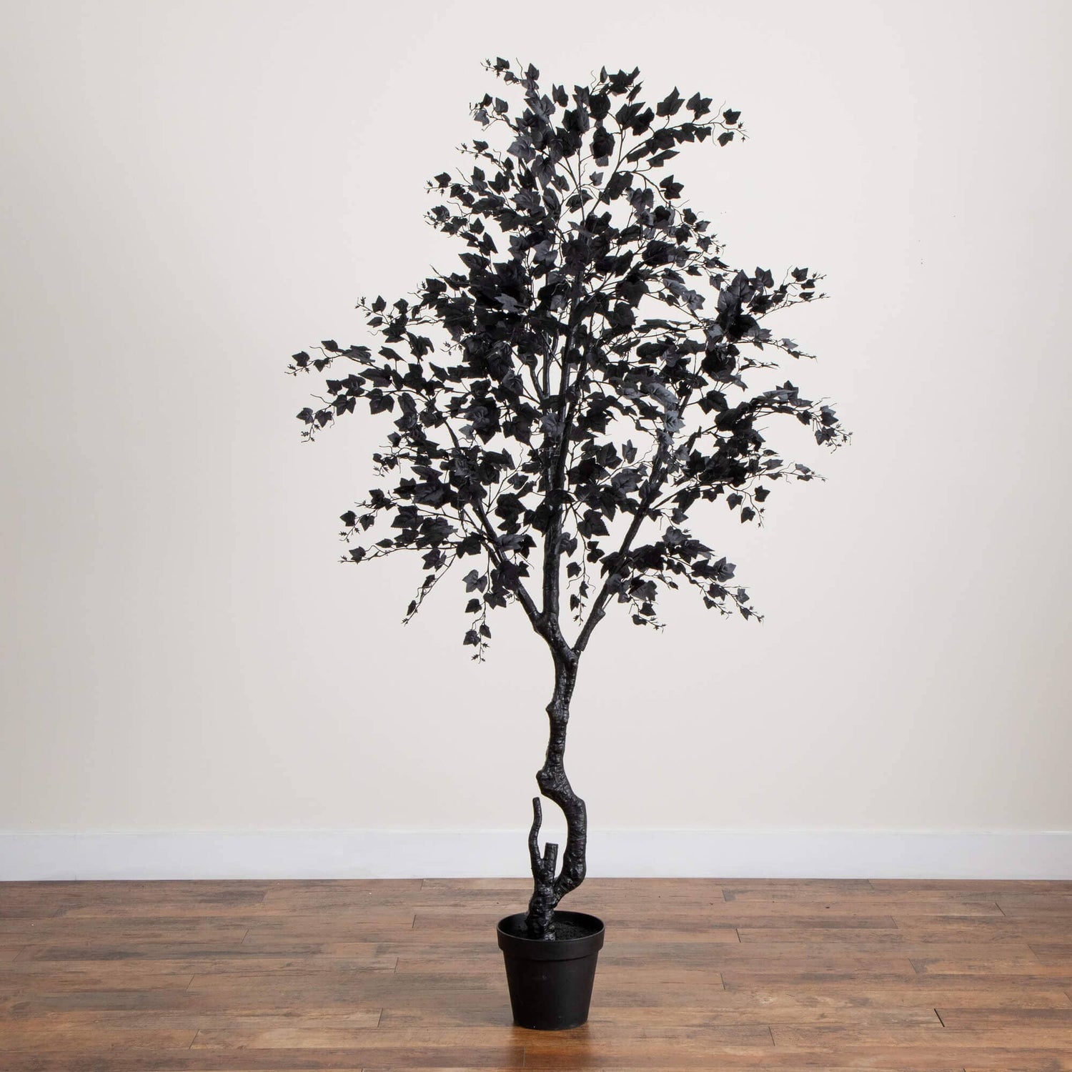 7' Artificial Halloween Black Maple Tree