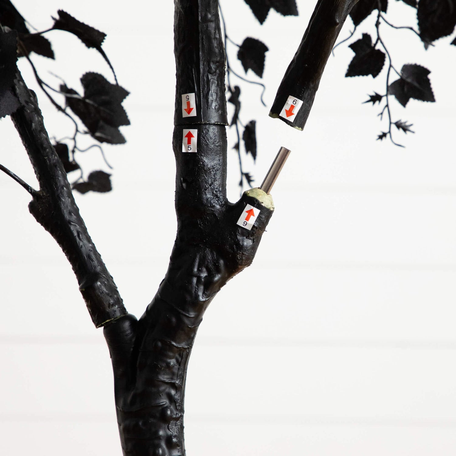 7' Artificial Halloween Black Maple Tree