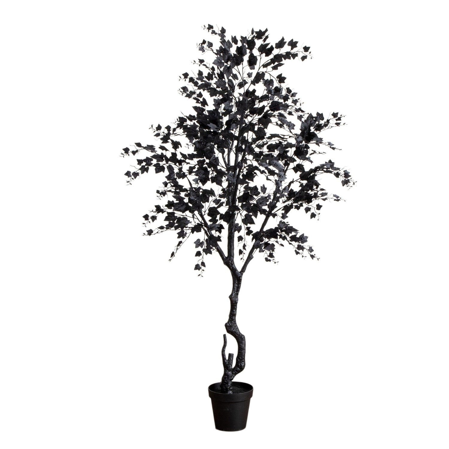 7' Artificial Halloween Black Maple Tree