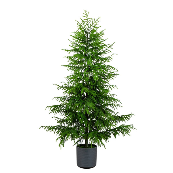 7' Artificial Real Touch Norfolk Island Pine Christmas Tree with Natural Look