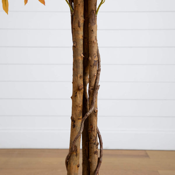 7' Autumn Deluxe Maple Artificial Fall Tree