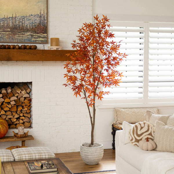 7' Autumn Japanese Maple Artificial Fall Tree