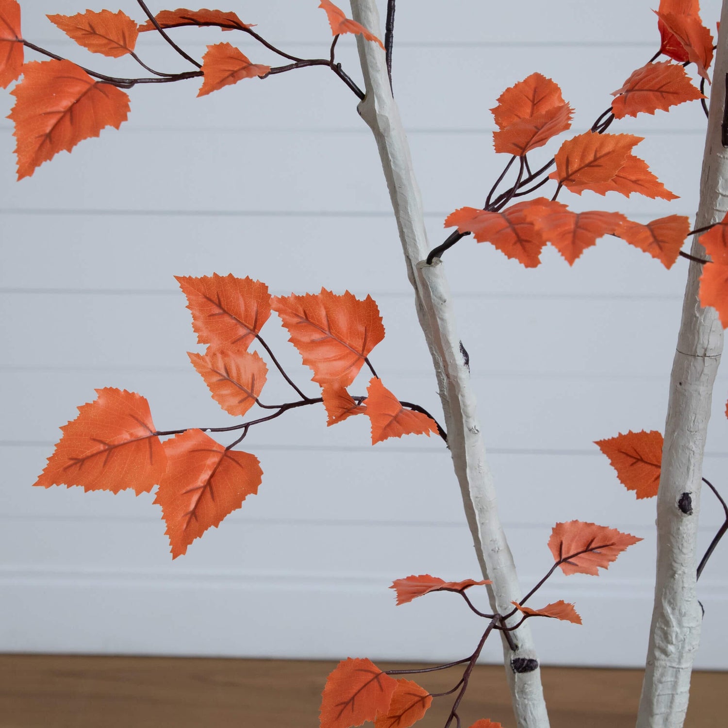 7' Autumn Paper Birch Artificial Fall Tree