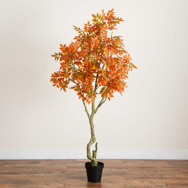 7' Autumn Sumac Artificial Fall Tree