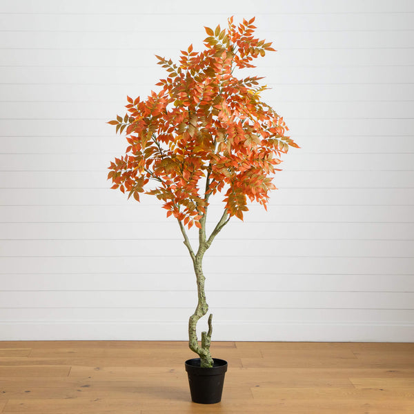 7' Autumn Sumac Artificial Fall Tree