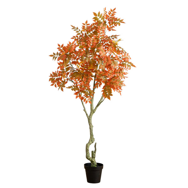7' Autumn Sumac Artificial Fall Tree