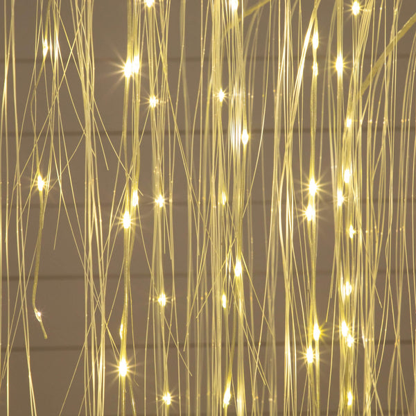 7' Pre-Lit Artificial White Willow Christmas Tree with 400 Cool White LED Light
