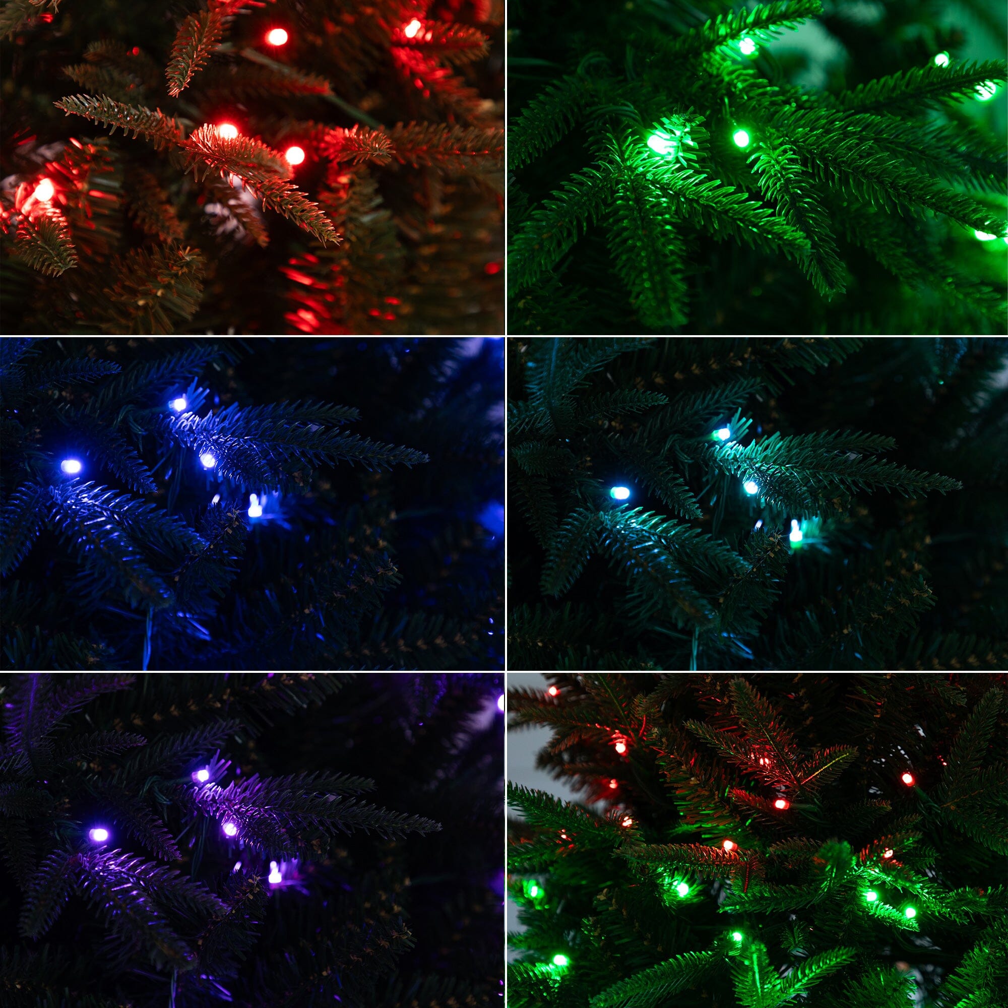 7’ PreLit Artificial Edmonton Fir Light Show Memory Shape Christmas