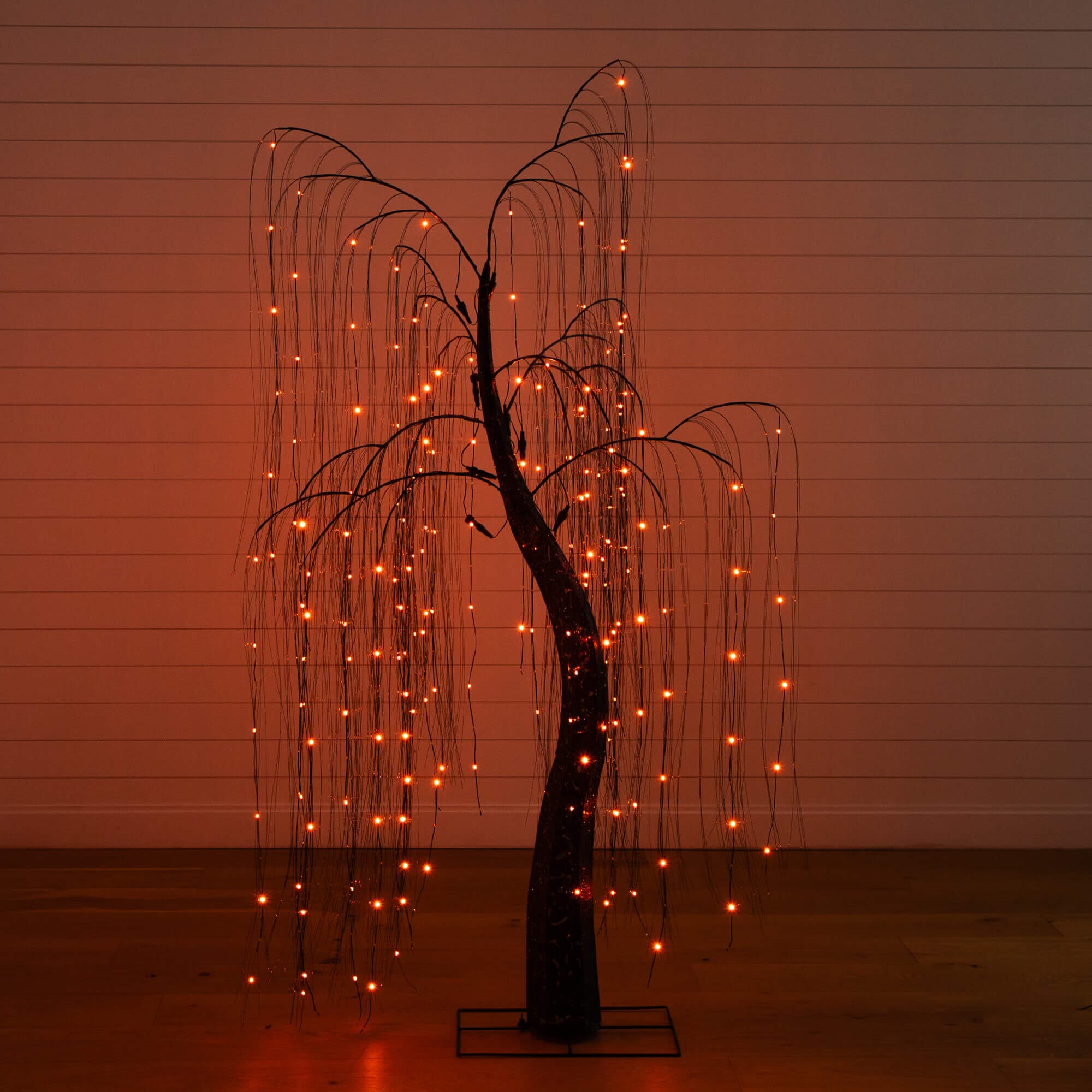 7ft. Pre-Lit Artificial Halloween Black Willow Tree - Thumbnail 2