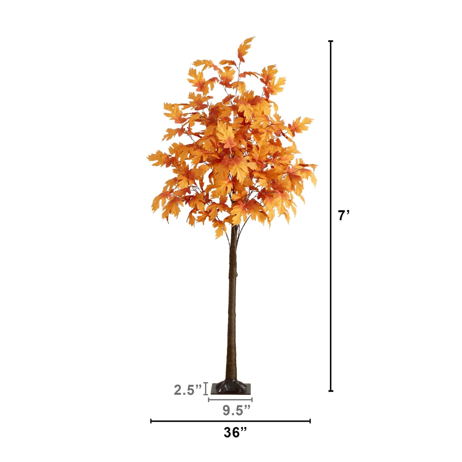 7' Pre-Lit Autumn Maple Artificial Fall Tree with 450 Warm White LED Lights