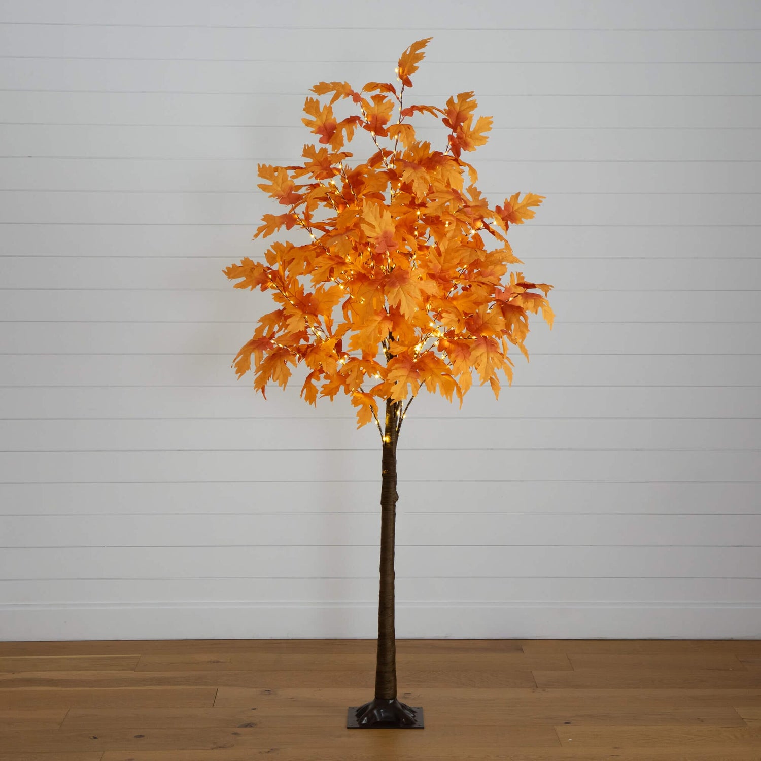 7' Pre-Lit Autumn Maple Artificial Fall Tree with 450 Warm White LED Lights