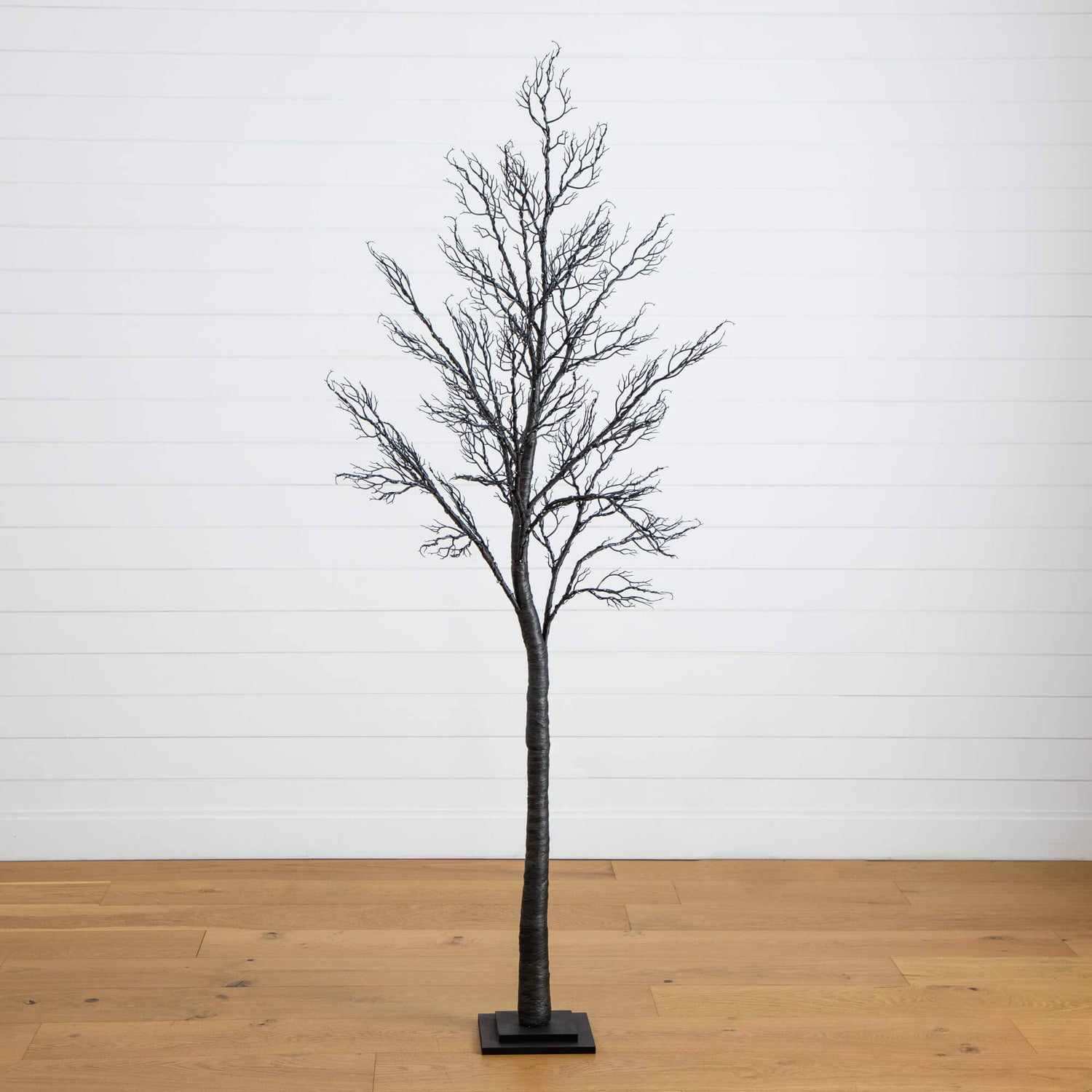 7' Pre-Lit Halloween Minimalist Twig Artificial Fall Tree with 400 Orange & Purple LED Lights