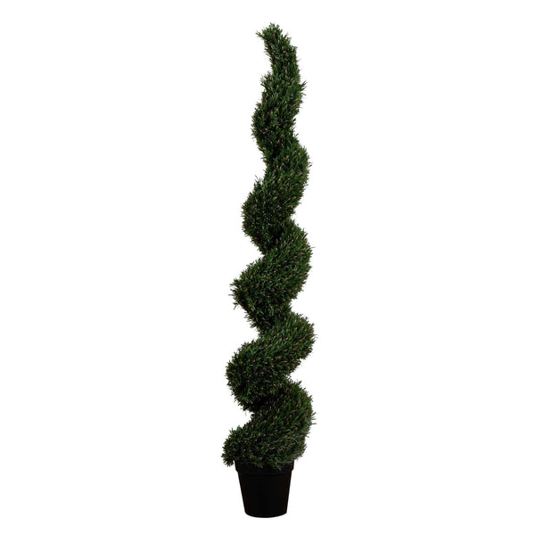 7' UV Resistant Artificial Rosemary Spiral Topiary Tree (Indoor/Outdoor)