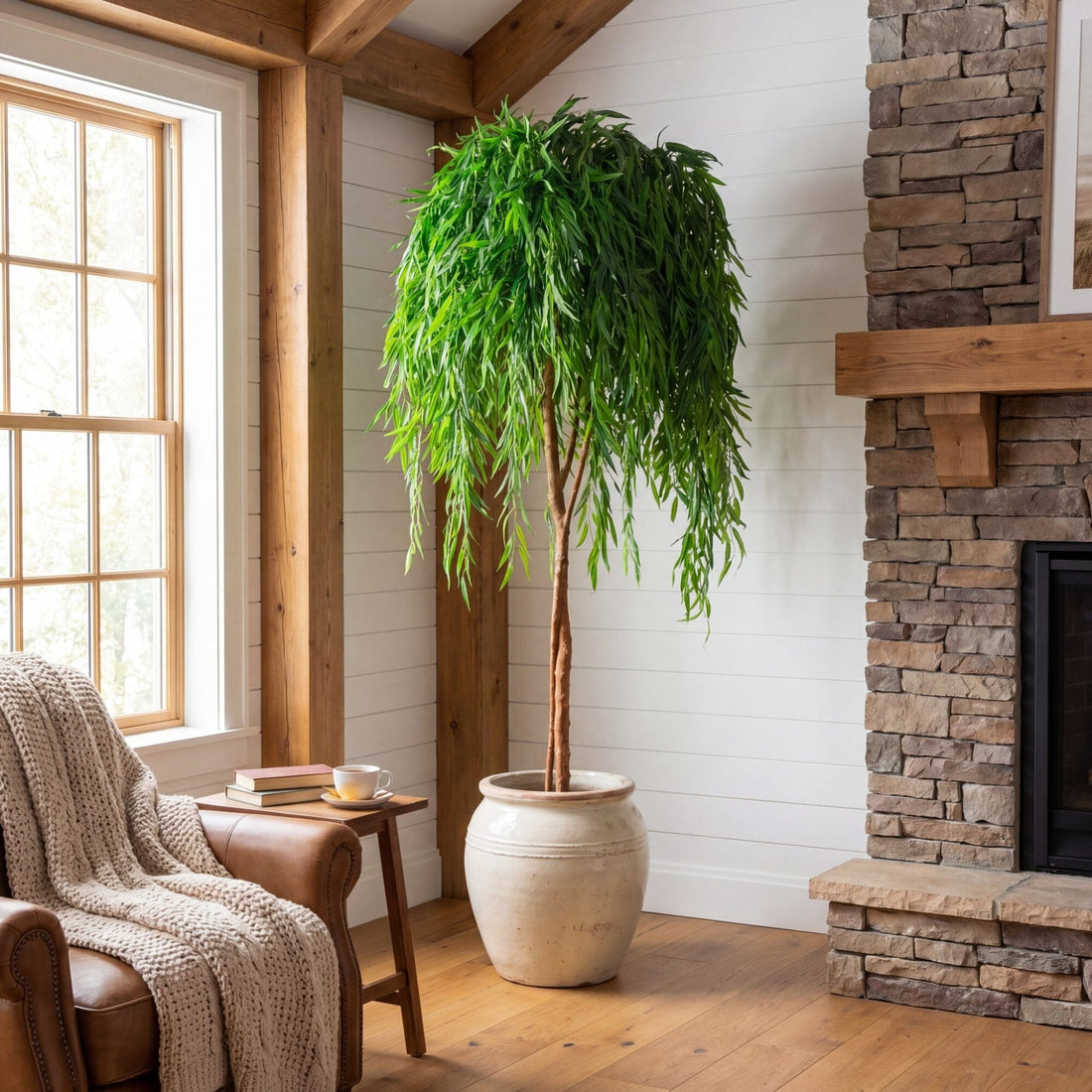 weeping willow potted plant 7' Willow Artificial Tree
