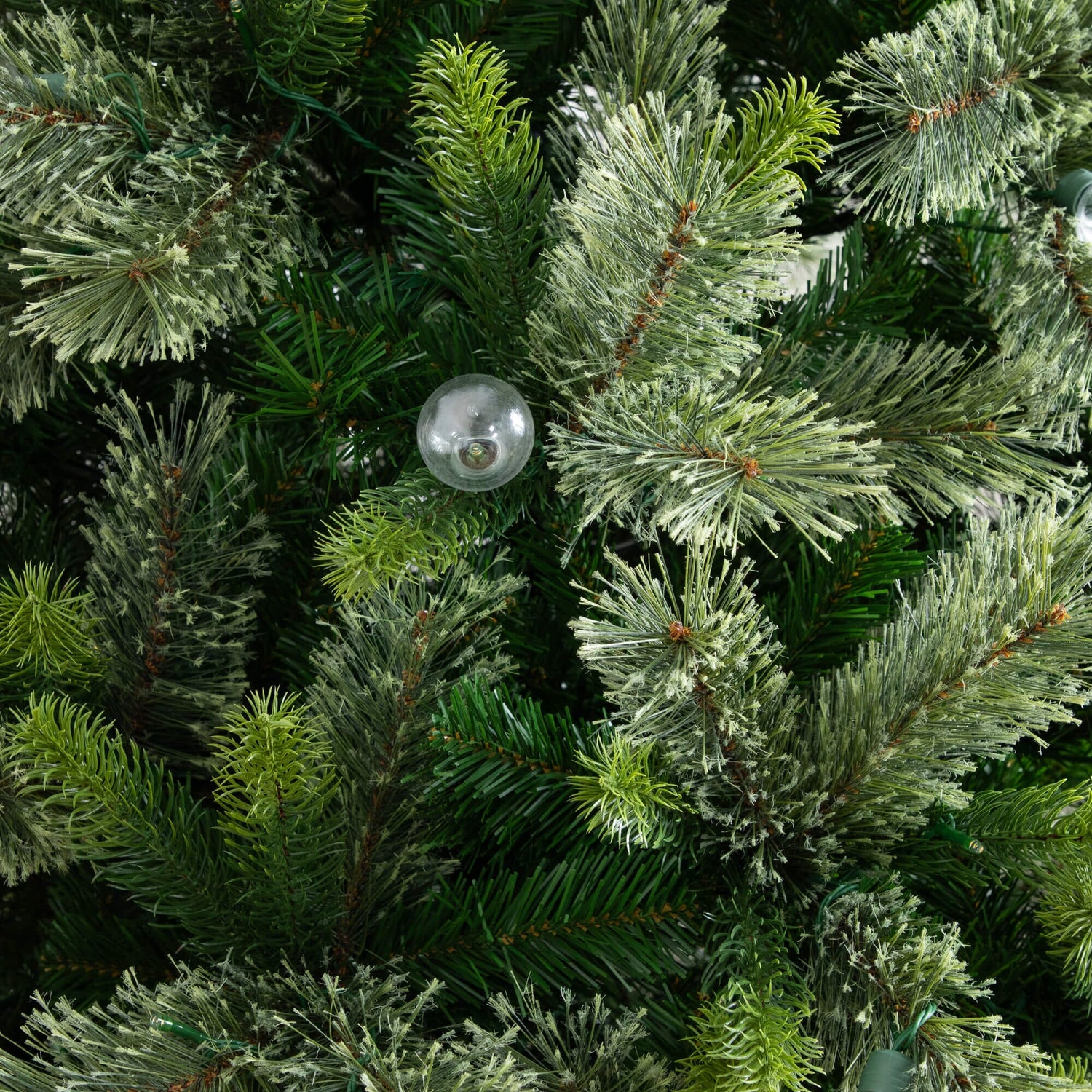 7.5' Artificial Christmas Tree with 450 Warm White Clear Globe Bulbs and LED Lights