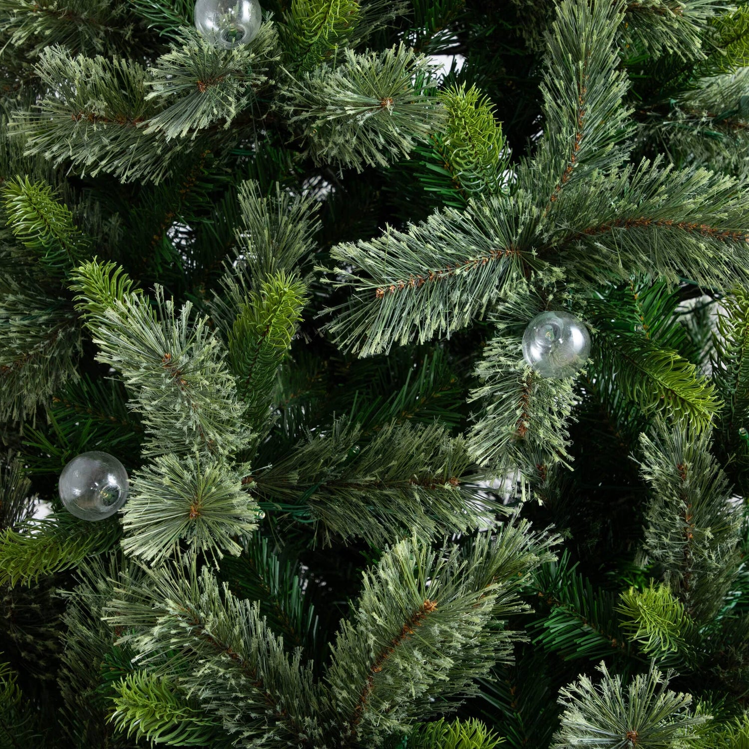 7.5' Artificial Christmas Tree with 450 Warm White Clear Globe Bulbs and LED Lights