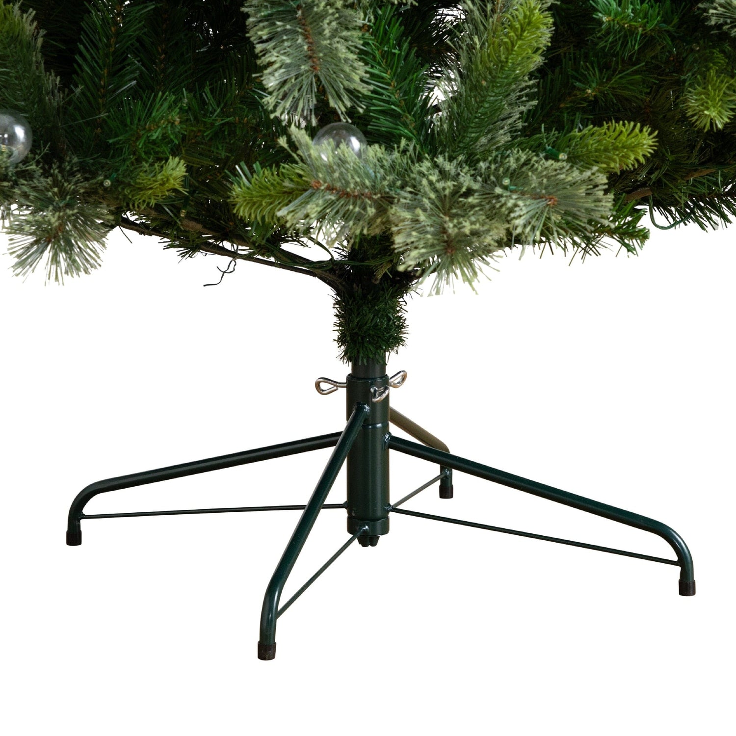 7.5' Artificial Christmas Tree with 450 Warm White Clear Globe Bulbs and LED Lights