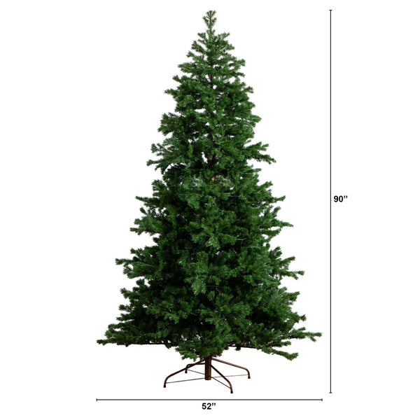7.5’ Pre-Lit Artificial California Spruce Christmas Tree with 1000 Color Changing LED Lights