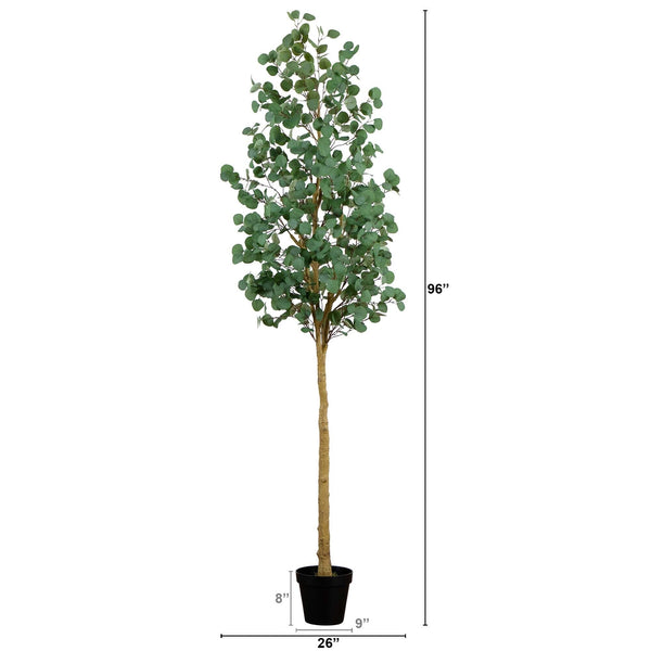 8’ Artificial Eucalyptus Tree