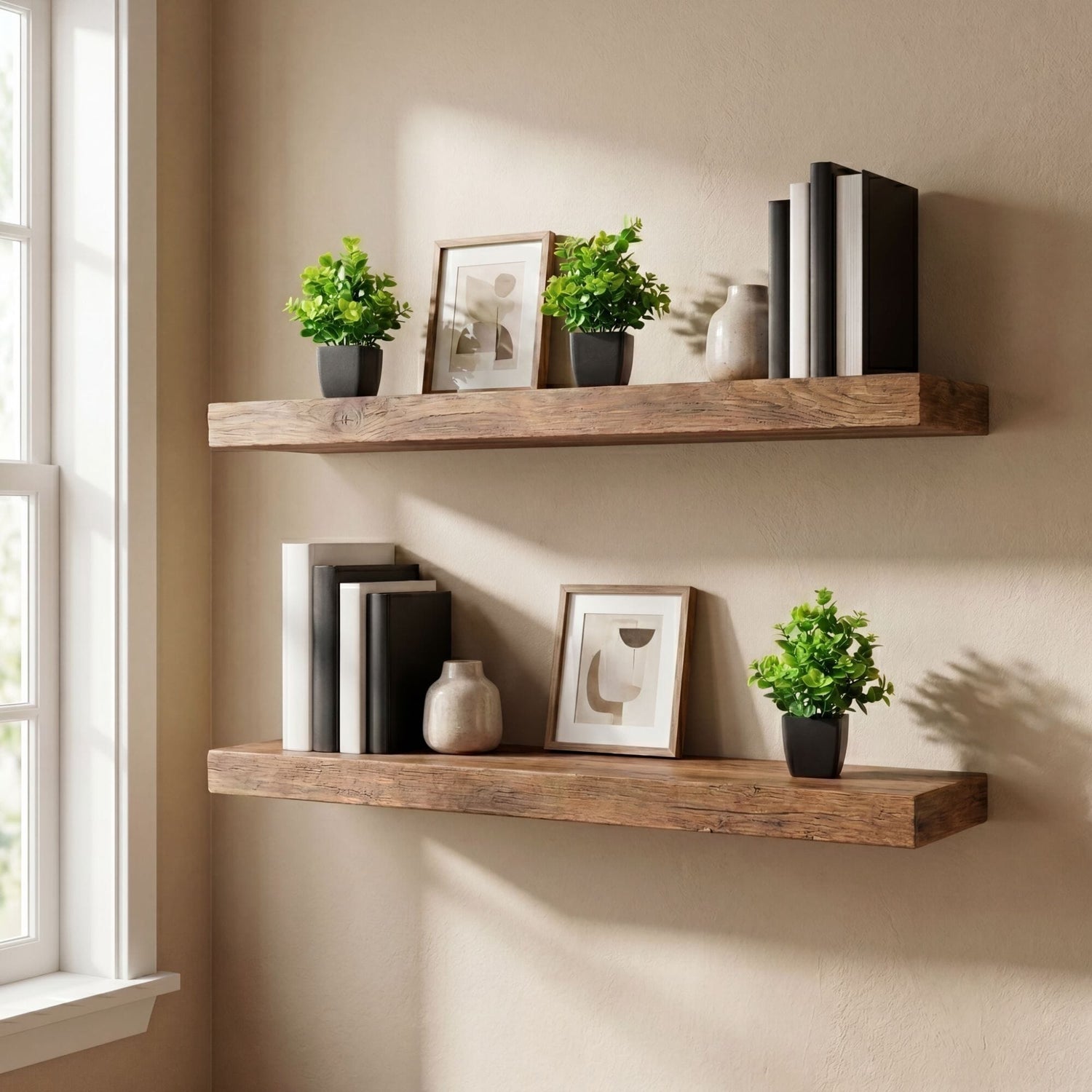 8” Artificial Evergreen Boxwood Plant in Black Square Pot - Set of 3