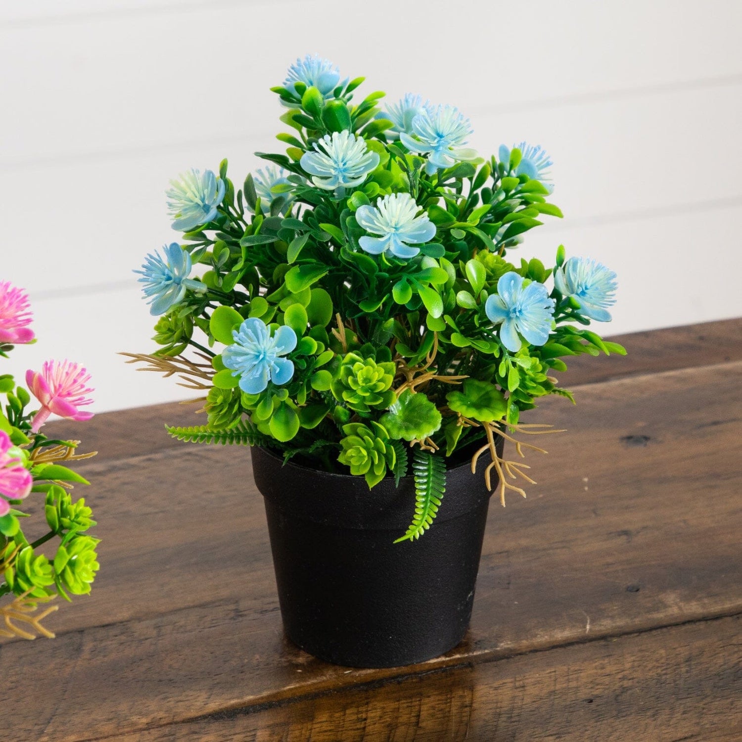 8" Artificial Flowering Arrangement -Set of 3