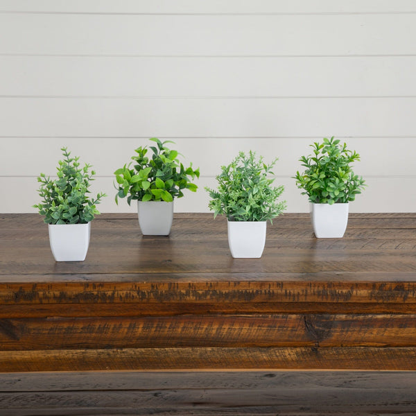 mini potted artificial succulents 8” Artificial Mini Potted Plants
