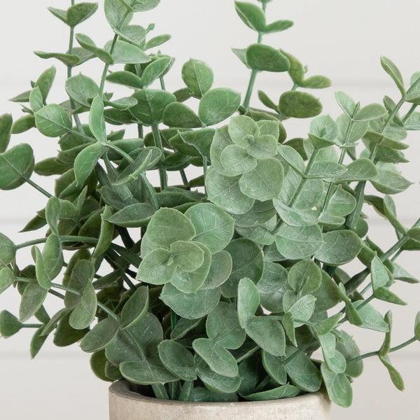 8" Artificial Mixed Eucalyptus Plant in Decorative Planter - Set of 3