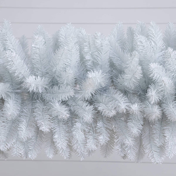 8' Artificial Holiday White Christmas Pine Archway