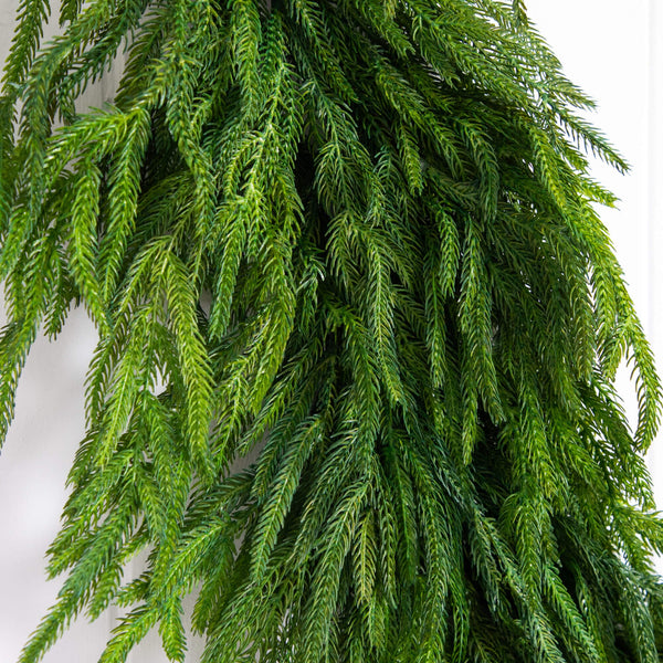 8' Artificial Real Touch Norfolk Island Pine Garland with Natural Look