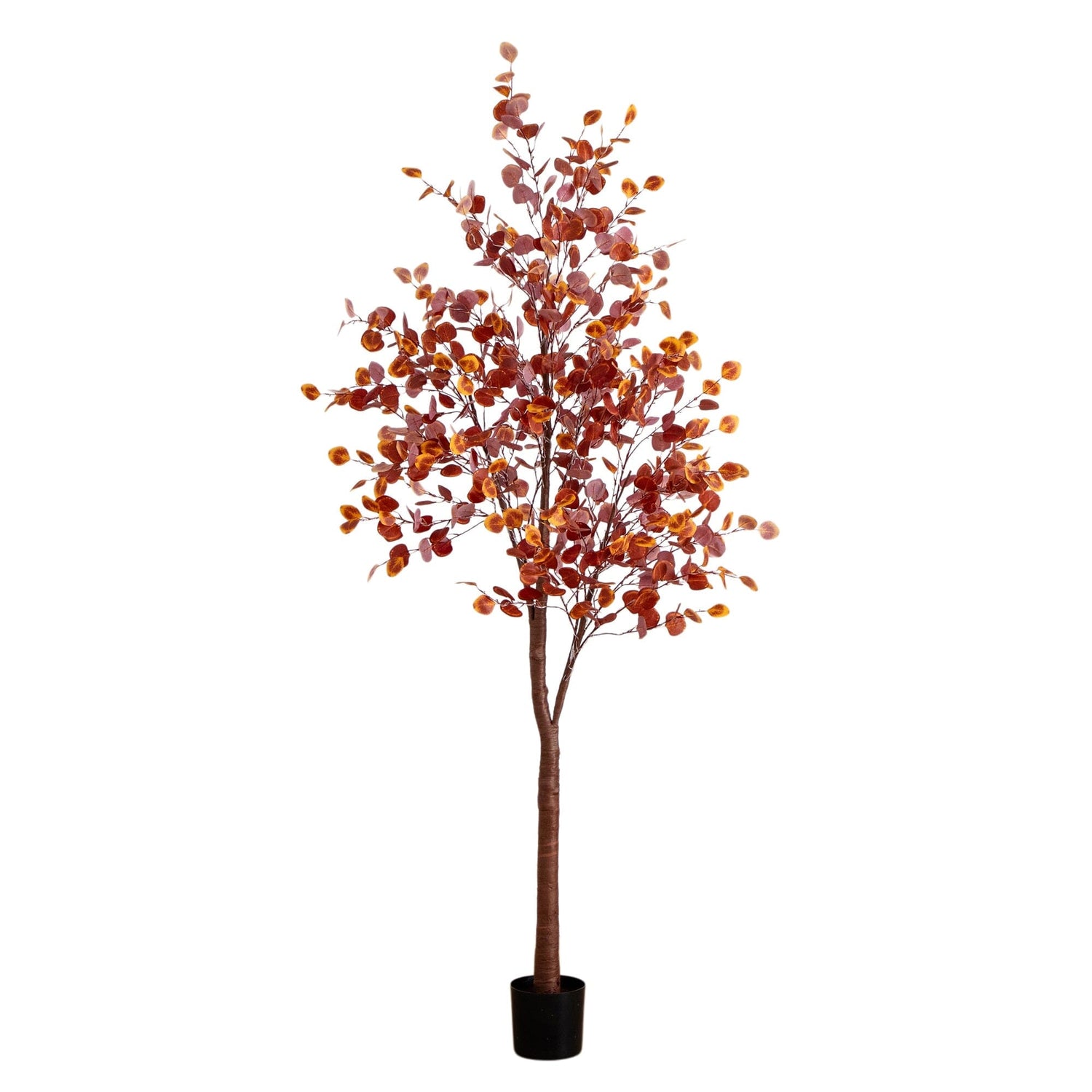 8' Pre-Lit Grand Autumn Eucalyptus Artificial Fall Tree with 540 Warm White LED Lights